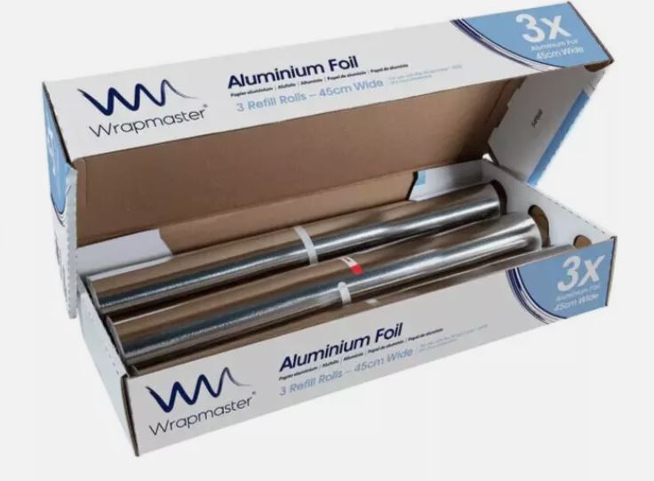 Wrapmaster Aluminium Foil Refill 45cmx90m (3 rolls)