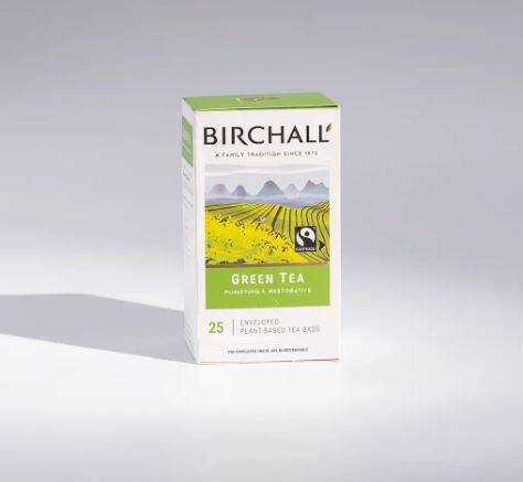 Birchall Green Tea - 25 Enveloped Plant Based Tea Bags